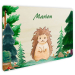 Plaque de porte en bois pour enfant - Animaux des bois