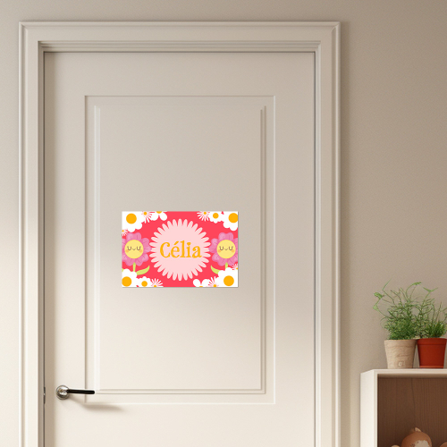 Plaque de porte florale en situation 