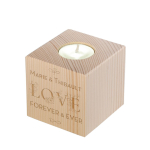 Bougeoir en bois personnalis Love