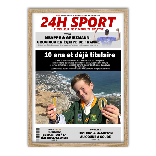 Couverture personnalisée de magazine Sportif avec cadre