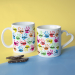 Mug petites mains d'enfants et prénoms personnalisés présentation