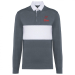 Polo Rugby bicolore personnalisé gris blanc