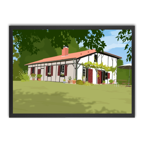 Tableau illustration Maison exemple 3