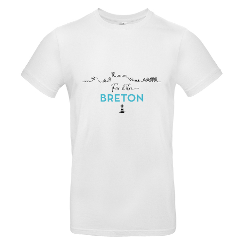 T-shirt homme blanc Fier d'être Breton