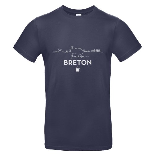 T-shirt homme bleu navy Fier d'être Breton