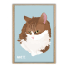 Tableau illustration animal chat cadre 1