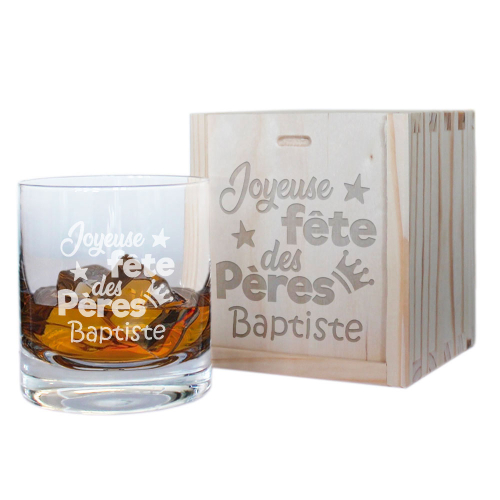 Verre à whisky gravé Joyeuse fête papa