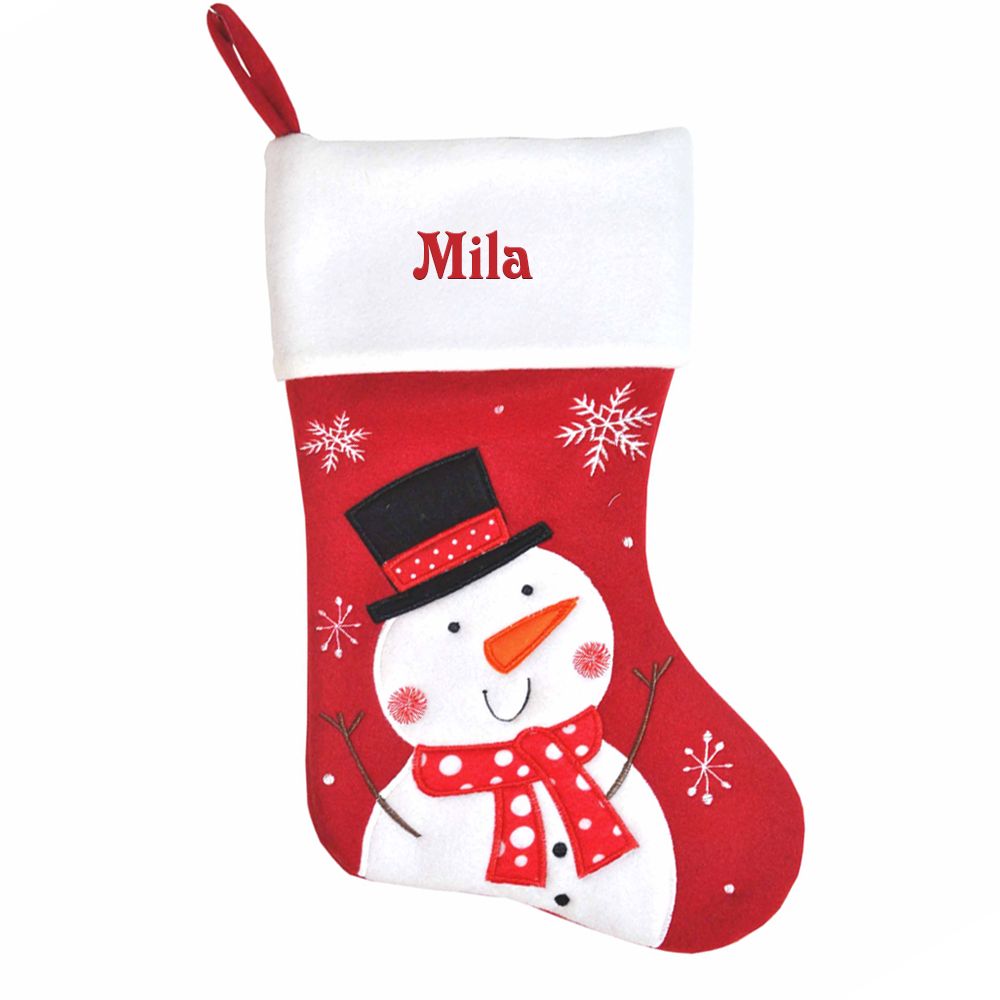 Chaussette De Noel Rouge En Feutrine Personnalisee Bottes De Noel Personnalisees Html Cadeaumalin