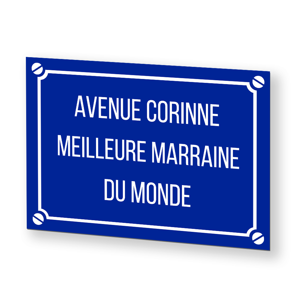 Plaque de rue personnalisée avec texte