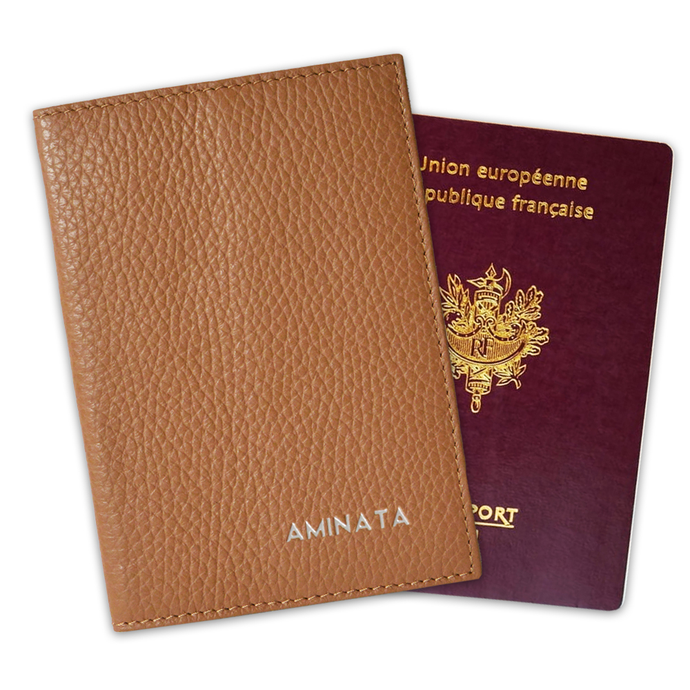 Porte-cartes, carte d'identité personnalisable en Cuir avec des Initiales ou prénom. le Cadeau Original et unique.